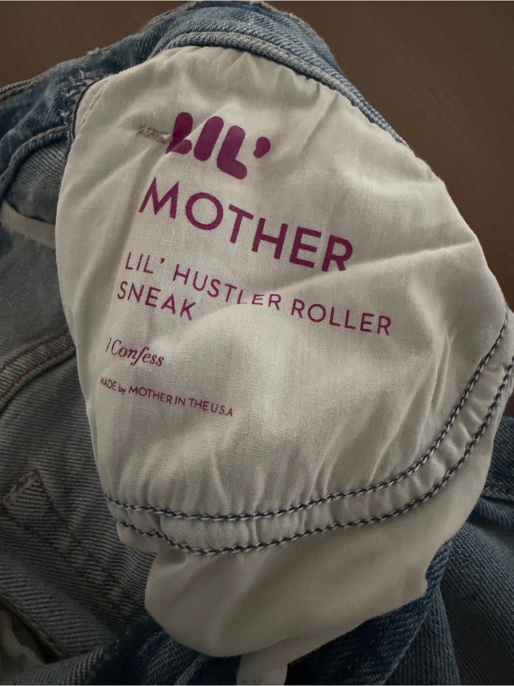 LIL MOTHER Light Blue High-Waist Wide Leg Jeans.  Mother jeans petite. - Picture 10 of 11